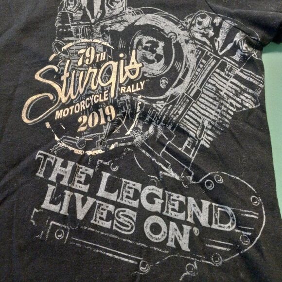 2019 Sturgis 79th Motorcycle Rally  Black med Short Sleeve T-Shirt - Picture 1 of 8